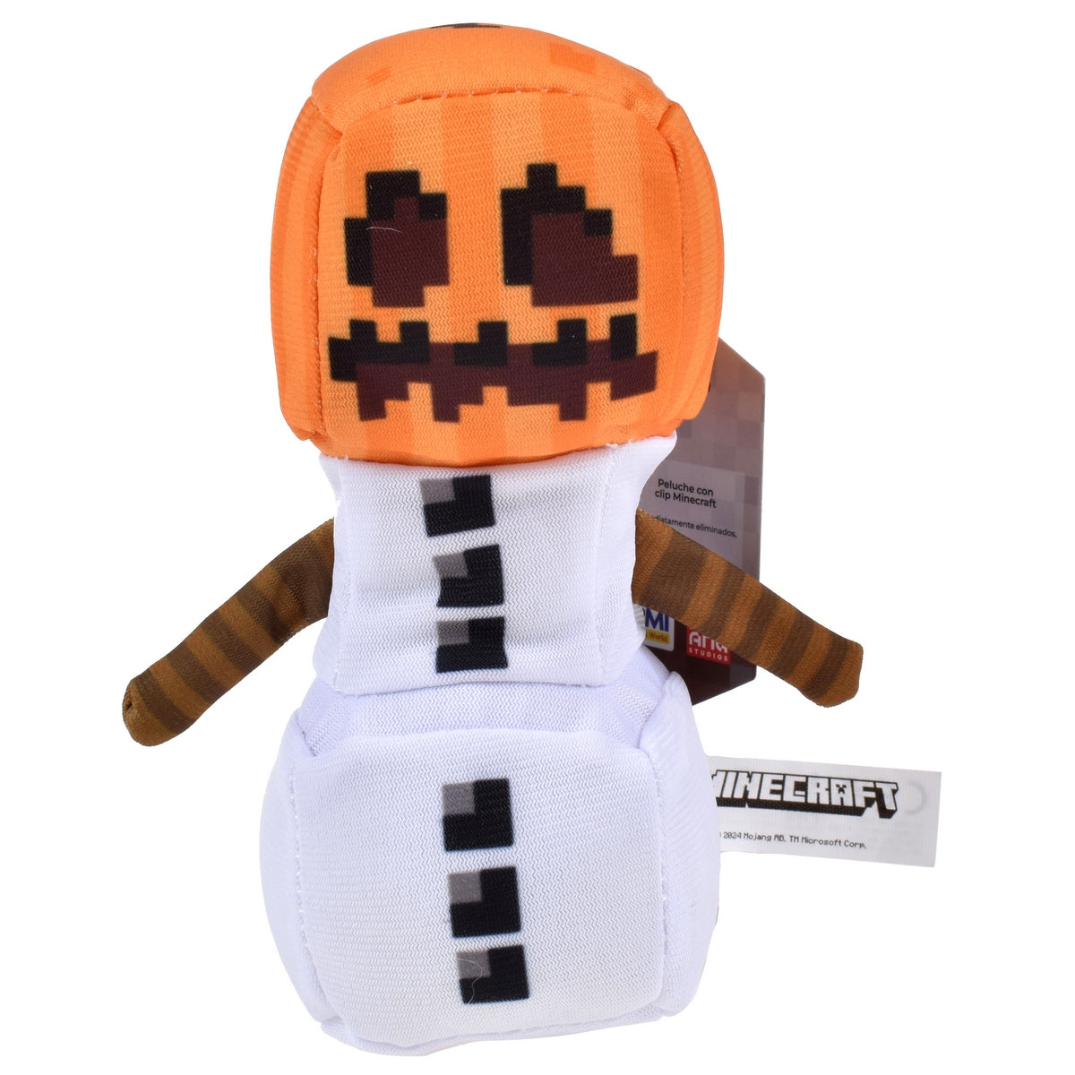 Peluche Con Clip Minecraft - Golem De Nieve